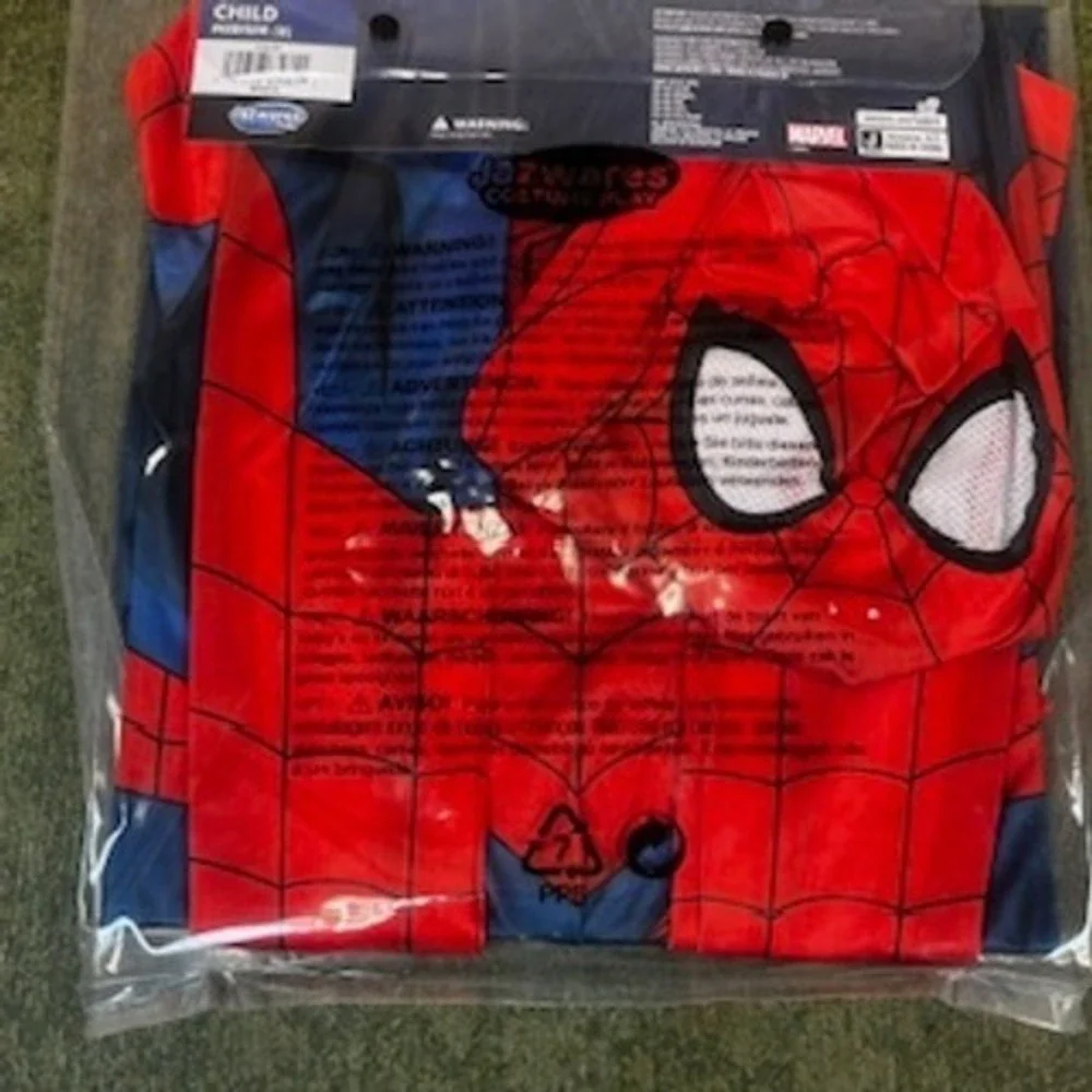 Marvel Spider Man Child Medium 8 Spandex Zentai Suit Mask Jazwares Costume‎ Play